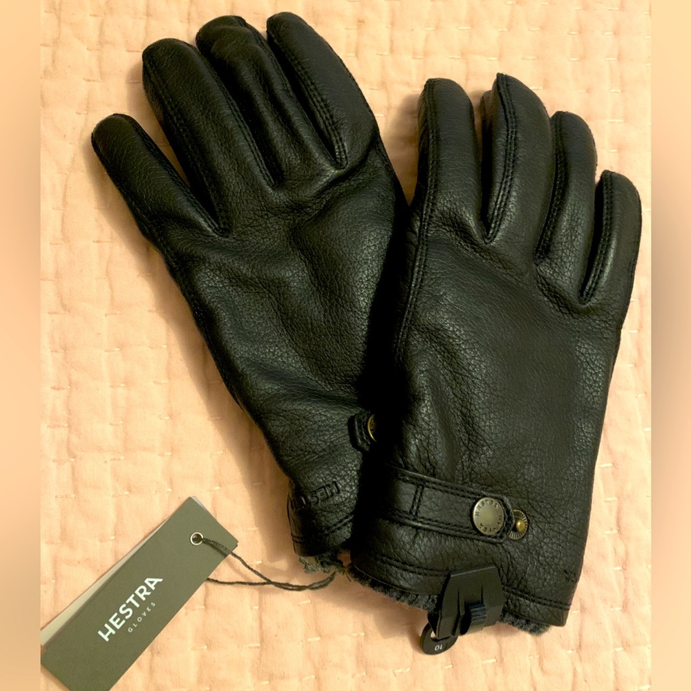Men’s Hestra Sport Classic Deerskin Gloves 10 New